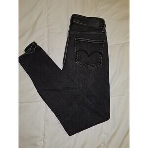 Levi’s 721 High Rise Skinny Jeans Women’s Size 30 Black Distressed Stretch